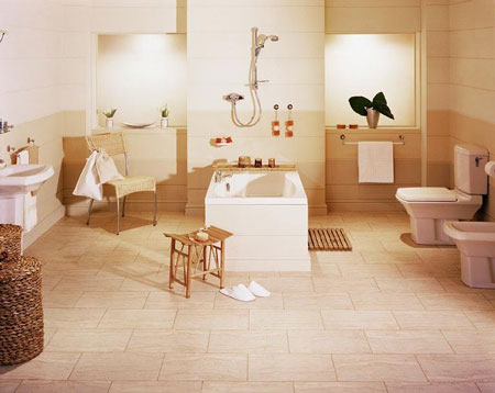 Bathroom Floors on Bathroom Flooring Idea   Sd14 Sedimentary Sandstone Light By Amtico