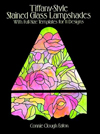 Click here for larger photo of Tiffany-Style Stained Glass Lampshades: With Full-Size Templates for 11 Designs 